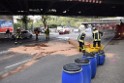 LKW blieb unter Bruecke haengen Koeln Ehrenfeld Innere Kanalstr Hornstr P359